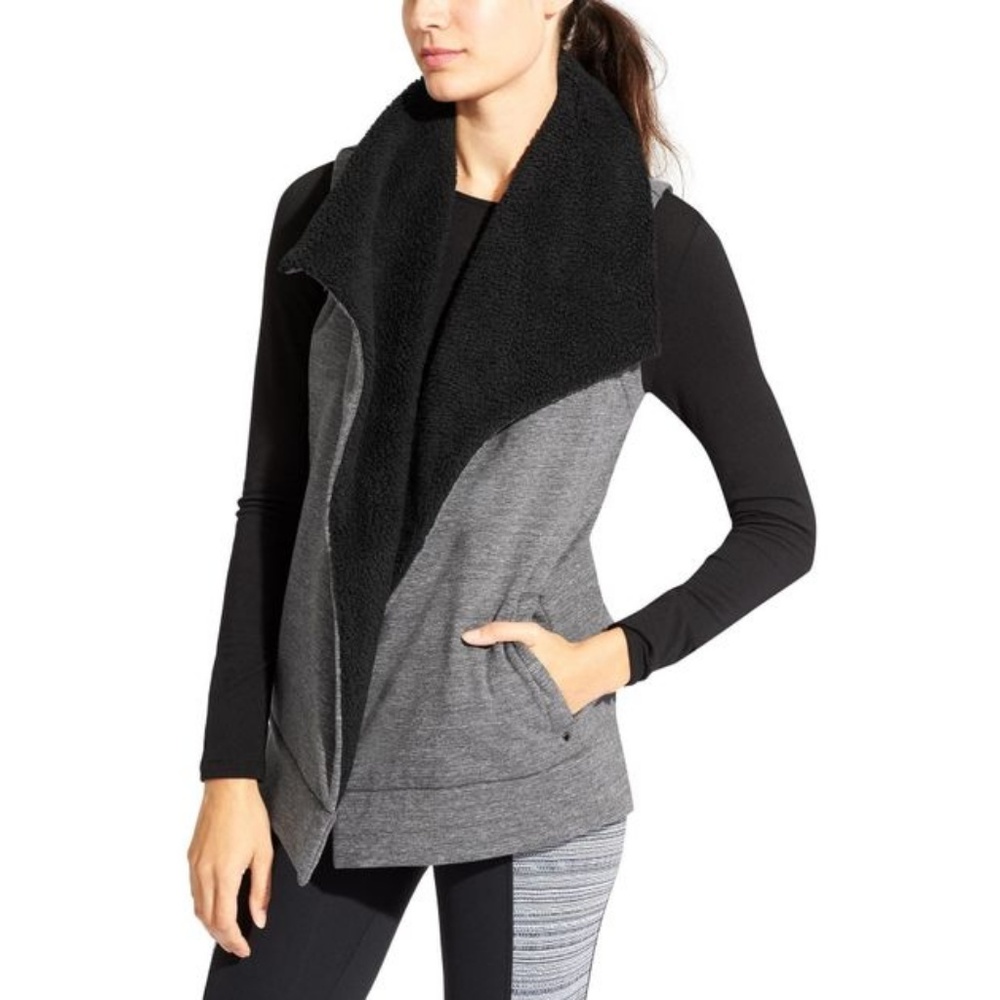 Athleta Apres Anything Vest Charcoal Heather 2XS